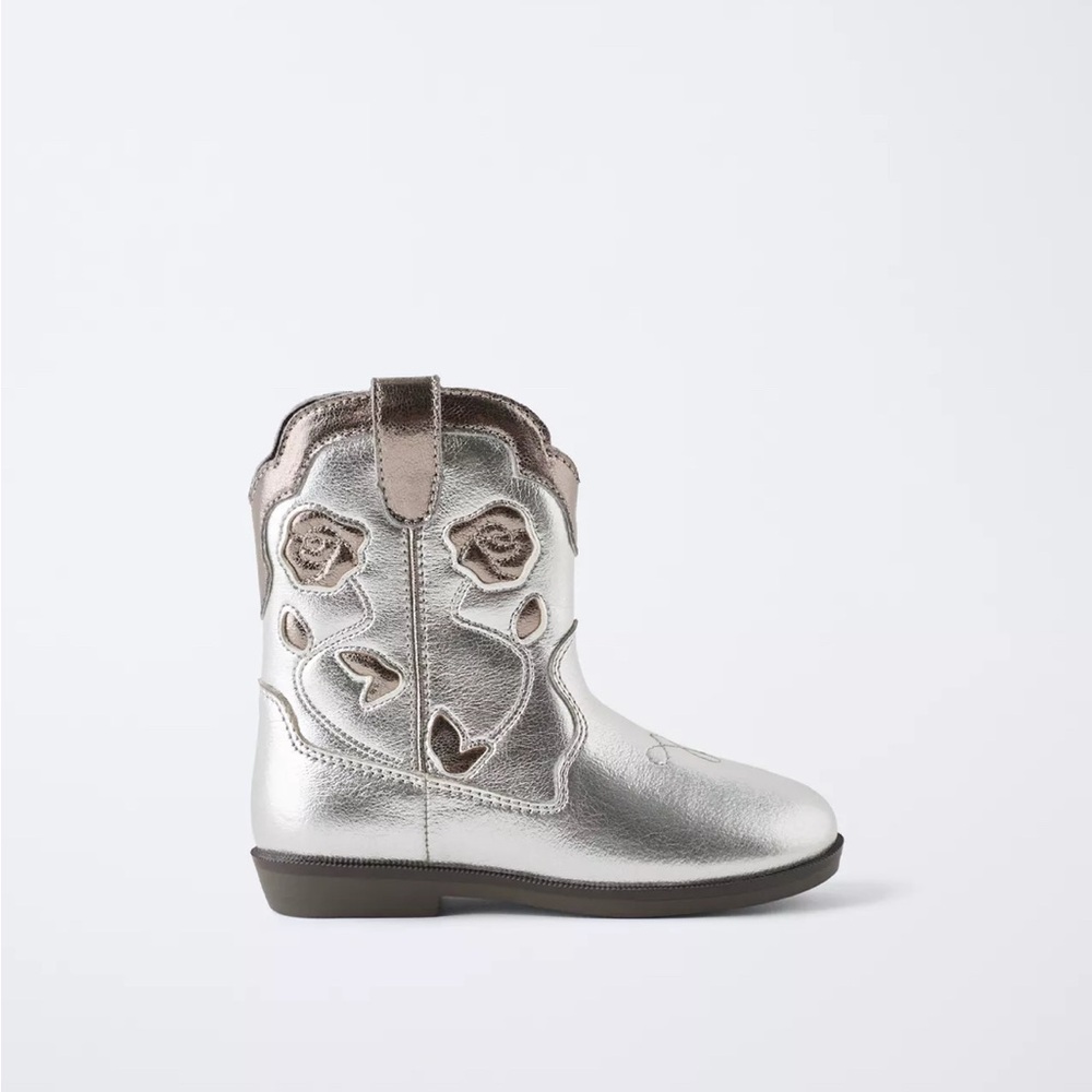 Zara Toddler Metallic Cowboy Boots